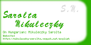 sarolta mikuleczky business card